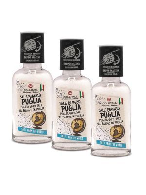 Puglia White Salt With Grinder Cap 130g (3 Pack)