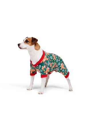 Dog Howl-iday Pyjamas, Gingerbread Man And Candy Cane Puppy Pjs