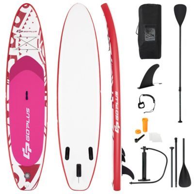 Goplus 11' Inflatable Stand Up Paddle Board Sup W/carrying Bag Aluminum Paddle
