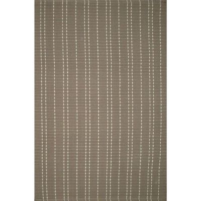 Dhurrie Saddle Stitch Taupe Reversible Cotton Area Rug
