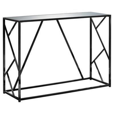 Accent Table 44" Long / Metal / Mirror Top