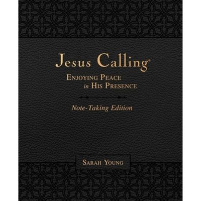 Jesus Calling Note-taking Edition, Leathersoft, Black, With Full Scriptures: Enjoying Peace In His Presence - By Sarah Young