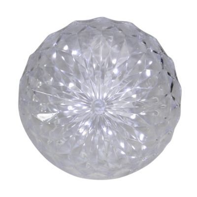 6" Clear Led Hanging Christmas Crystal Sphere Decor