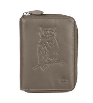 Women's Rfid Blocking Leather Wallet With Owl