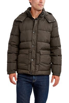 Men's Puffer Jacket With Hood, Water And Wind Resistant