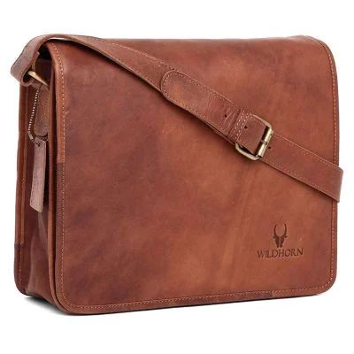 Laptop Messenger Bags, Men's Shoulder Bag, 13 Inch Leather Bag