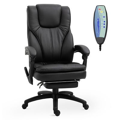 6-Point Massage Office Chair w/ Footrest