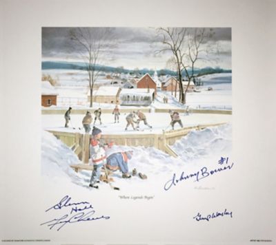 Signed Bower, Cheevers, Hall, Worsley Lithograph