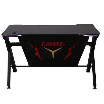 Gaming Desk Computer Table R - Shape Sports Racing Table With Led Lights