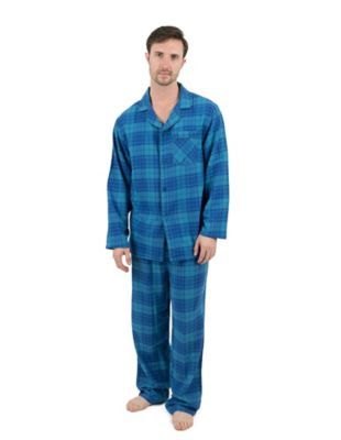 Two Piece Flannel Pajamas Plaid