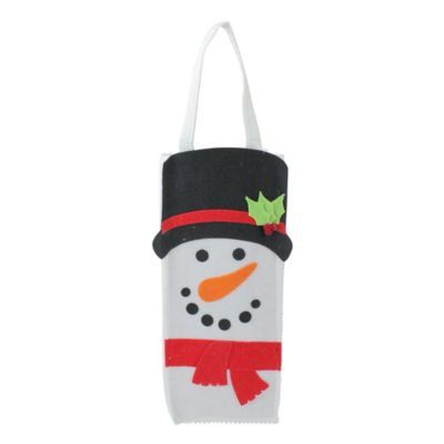 13.5" Snowman Pouch With Christmas Place Mats Set