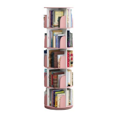 360° Rotating Tier Stackable Shelves Bookshelf Organizer