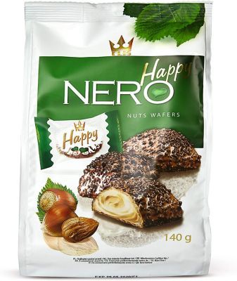 Happy Nero Nuts Wafers 140g