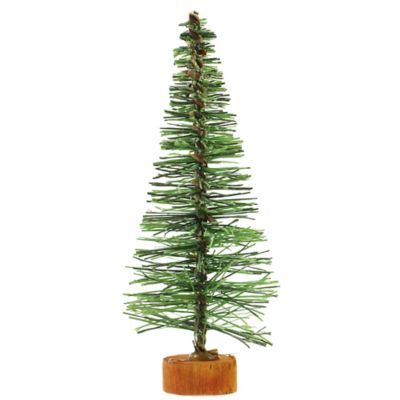5" Green Bottle Brush Artificial Mini Pine Christmas Tree - Unlit