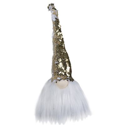 12" Elf Silver And Gold Sequin Hat Tabletop Christmas Decoration
