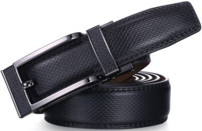 Trimmed Linxx Men's Rachet Belt With Open Linxx Leather Buckle