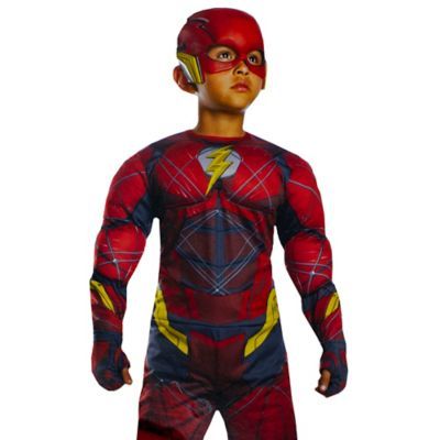 Boys The Flash Muscle Chest Halloween Costume With Mask Small Size 4-6
