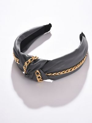 Women Grey Gold-toned Hair Band With Chain Detail