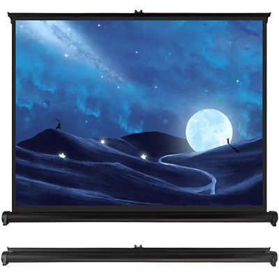 45" (4:3) Mini Portable Pull Up Hd Projector Screen For Indoor Outdoor And Home Theater