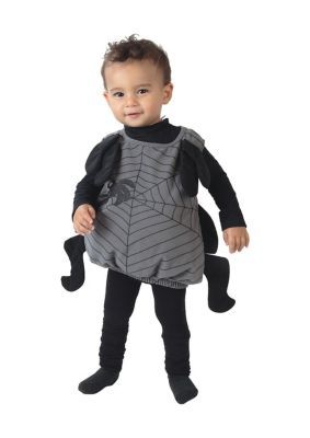 Gray And Black Baby Spider Toddler Halloween Costume - Small