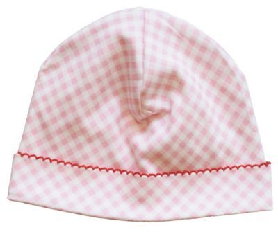 Pink Gingham Newborn Hat