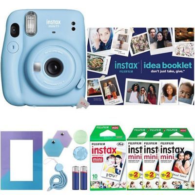 Instax Mini 11 Instant Film Camera Bundle (sky Blue) + 3x 2x10 Film Mini Instax Film Pack