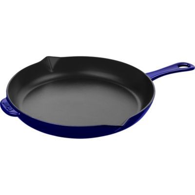 Cast Iron Fry Pan 30cm Blue