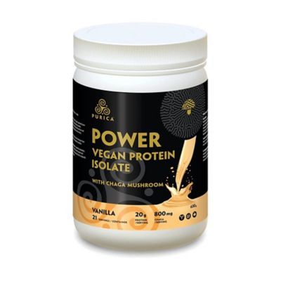 Power Vegan Protein Isolate With Chaga Mushroom - Vanilla, 630g