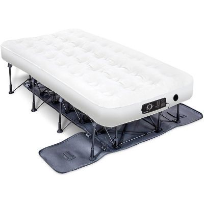Inflatable Mattress W/ Frame & Rolling Case, Auto Shut-off, Comfortable Surface