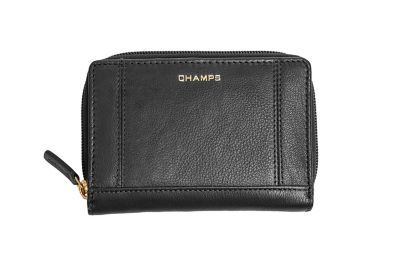 Leather Rfid Zip Wallet
