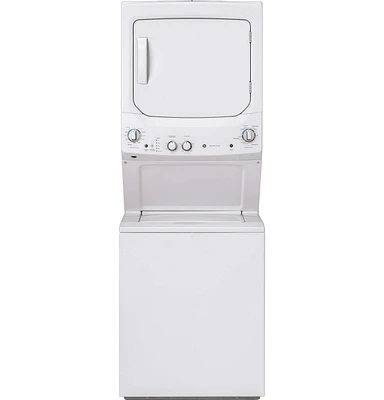 GE GUD27ESSMWW 27 inch Stacked Washer and Dryer | Electronic Express