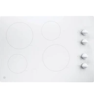 GE JP3030TJWW 30 Inch White Electric Cooktop | Electronic Express