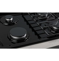 GE 30 inch Black 4 Burner Gas Cooktop | Electronic Express