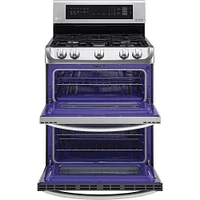 LG LDG4313ST 6.9 cu. ft. Double Oven Gas Range | Electronic Express