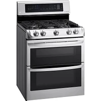 LG LDG4313ST 6.9 cu. ft. Double Oven Gas Range | Electronic Express