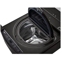 LG WD100CB 27 inch Black Steel Sidekick Pedestal Washer | Electronic Express