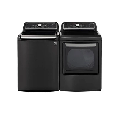 LG WT7900HBPR Black Stainless HE Top-Load Laundry Pair | Electronic Express