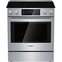 Bosch HEI8056U 4.6 Cu.Ft. Stainless Steel Slide-in Electric Range | Electronic Express