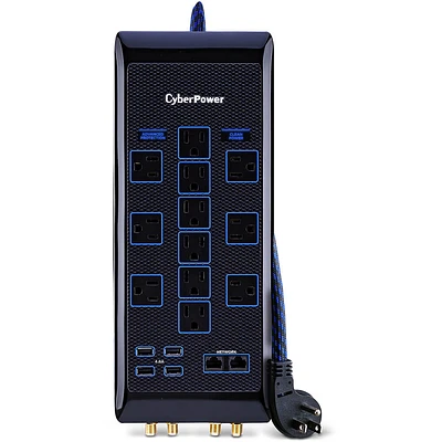 CyberPower HT1206UC2 Premium Surge Protector | Electronic Express