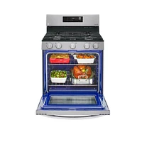 5.8 cu.ft. Stainless Gas Convection Smart Range with AirFry | Electronic Express