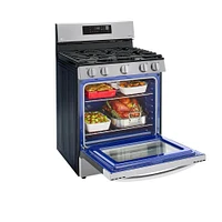 5.8 cu.ft. Stainless Gas Convection Smart Range with AirFry | Electronic Express