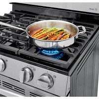 5.8 cu.ft. Stainless Gas Convection Smart Range with AirFry | Electronic Express