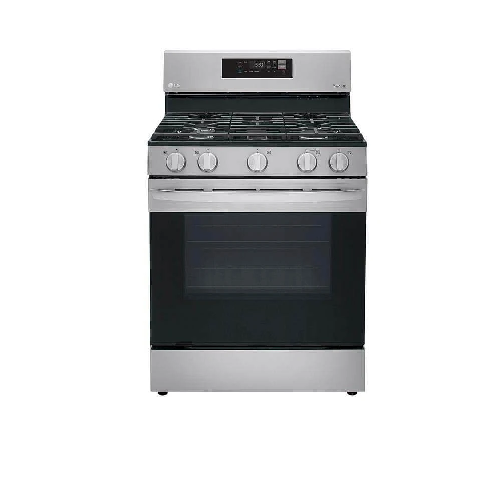 5.8 cu.ft. Stainless Gas Convection Smart Range with AirFry | Electronic Express