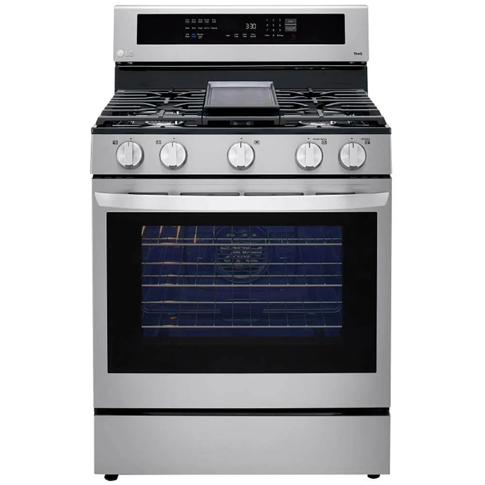 LG 5.8 Cu. Ft. Stainless Steel Gas Range with Air Fry | Electronic Express