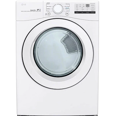 LG DLE3400W 7.4 Cu.Ft. White Electric Dryer | Electronic Express