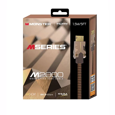 M2000 Series Ultra-High Speed (25.0 Gbps) 5 FT. 4K HDMI Cable | Electronic Express