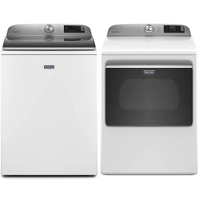 Maytag MVW6230WPR White Top Load Electric Washer/Dryer Pair | Electronic Express