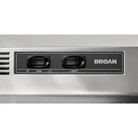 Broan 30-Inch Stainless Steel Ductless Under-Cabinet Range Hood | Electronic Express