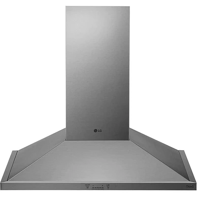 LG HCED3015S 30 inch Stainless Steel Wall Mount Chimney Hood | Electronic Express