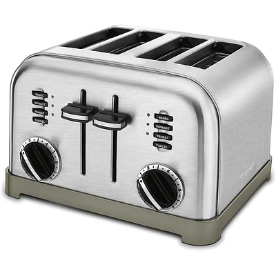 Cuisinart4-Slice Brushed Stainless Metal Classic Toaster | Electronic Express